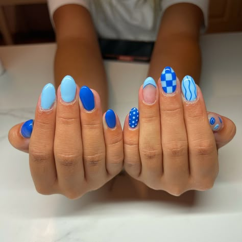 Summer Nails Art Designs, Preppy Nails, Checkered Nails, Teen Nails, Summer Nails Art, Summer Nail Colors, May Nails, Nails Art Designs, Cute Nail Ideas