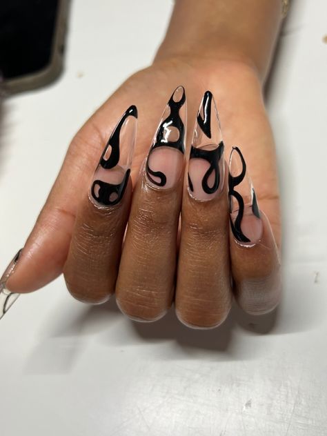 3d Line Art Nails, Black Line Work Nails, Line Work Nails, Nail Line Art, Abstract Nail Art Designs, Abstract Nail Designs, Silhouette Nails, Abstract Nails, Line Nail Art