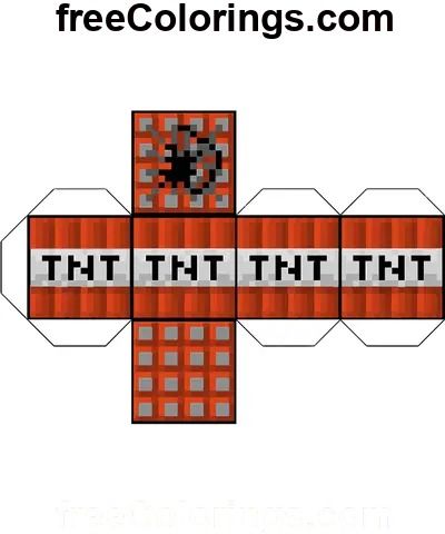 Tnt Block Minecraft Papercraft – Free Printable Coloring Pages Minecraft Blocks Printable, Minecraft Tnt Printable Free, Minecraft Block Pattern, Minecraft Templates Printable, Minecraft Printables Free Templates, Minecraft Items Png, Minecraft Papercraft Printables, Minecraft Tnt Block, Minecraft Printables Free