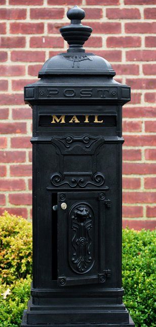 Victorian Mailboxes, Antique Mailbox, Mailbox Landscaping, Mail Slot, Mailbox Design, Door Canopy, Canopy Cover, Night Lamps, Wood Stove