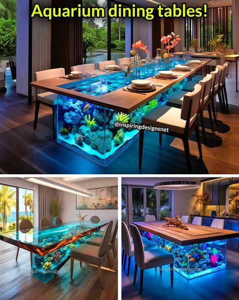 Terrarium Furniture, Aquarium Table, Aquarium Coffee Table, Coffee Table Designs, Luxury Living Room Inspiration, Beautiful Furniture Pieces, Fish Tank Design, Moving Apartment, Wrought Iron Table