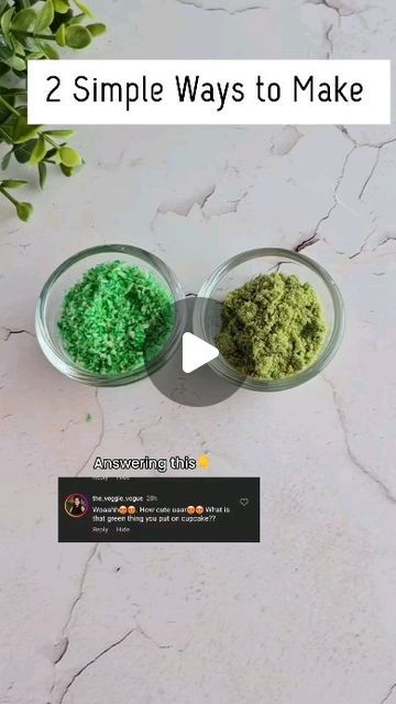 CAKE PRO TIPS on Instagram: "Have you made edible grass/moss before?🤫❣️  ✨While there are many other ways to make edible Grass/Moss, Here are -  ✨2 Simple Ways to Make these for Your Cake/ Cupcake Decorating -  1) Use any light colored Biscuits. Powder them and add a drop of gel food color and blend for a few secs again. The texture is more uniform. Use it to depict greenery in your decorations❣️  2) Use dessicated or Fresh Coconut and add liquid food color Or diluted gel color. Mix it with hand. This makes for a Grass look alike😍  ✅Pro Tip: Color these in 2 or 3 different shades of Green and use to give more depth and make more realisitic ✨❣️🔥  . #cakereels #reels #backinghacks #diyvideos #bakingtips #cakehacks #recipevideo #homemade #trendingvideos #trendingreels #cakedecorating  📹Cr Moss Cake Decoration, Moss Cake, Grass Cake, Edible Grass, Liquid Food, Cake Hacks, Green Cake, Bakery Ideas, Fresh Coconut