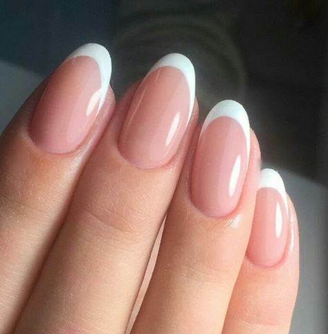 French Tip Gel Nails, Gel Nails French, Nails Aesthetic, Simple Gel Nails, Basic Nails, French Acrylic Nails, Oval Nails, Dipped Nails, Minimalist Nails