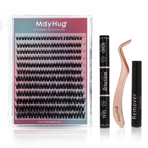 PRICES MAY VARY. Mayhug Lash Clusters 3D: These eyelash extension clusters are made from professional artificial mink lashes, created by heat-bonding lash clusters for a fluffy effect. Each individual lashes is carefully handcrafted and adjusted for optimal lash results. DIY Eyelash Extensions at Home: Just 3 minutes with Mayhug wispy cluster lashes. Whether you're new to applying lashes or a seasoned pro, Mayhug makes the process quick and hassle-free, catering to all your daily lash needs. Sof Mayhug Lash Clusters, Eyelash Extensions At Home, Applying Lashes, 3d Lash, School Wishlist, Eyelash Clusters, Lash Tweezers, Bday List, Mink Lash Extensions