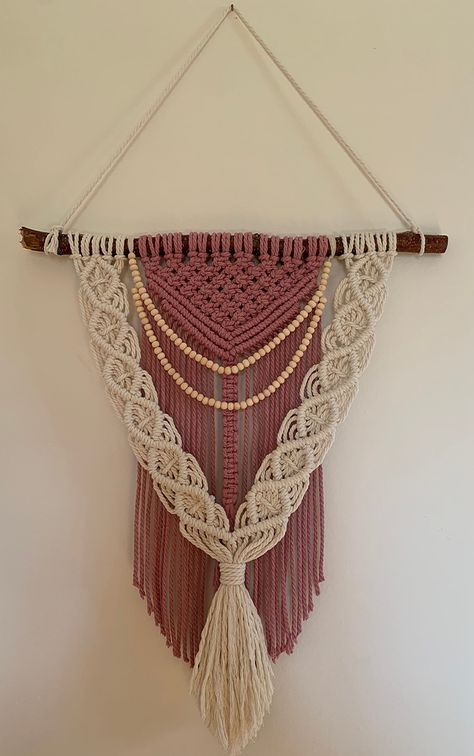 Vintage Macrame Wall Hanging, Easy Macrame Wall Hanging, Macrame Wall Hanging Ideas, Western Room, Driftwood Macrame, Art Macramé, Macrame Mirror, Boho Crafts Diy, Makramee Diy