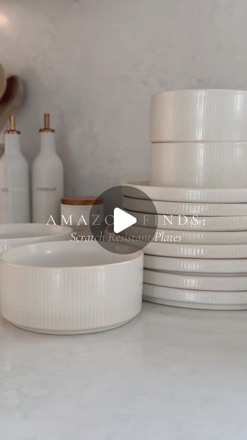 Kristina Svezhintseva on Instagram: "If you’re looking to upgrade your dinnerware set I’ve got you covered! Comment PLATES1 and I’ll send you the link to this stunning neutral glazed matte set on Amazon! I’m loving them 😍 The little ribbed detail on them gives it the perfect touch and such an upgrade from just plain white ceramic plates and bowls. Comment PLATES1 below and I will send you the direct link! 

What you get: 
✨4 dinner plates
✨4 salad plates 
✨4 cereal bowls 

✨HOW TO SHOP✨
1. Comment PLATES1  and I’ll send you a direct link to shop! (You have to be following @bloomandbabe or the message may be blocked by IG)
2. Head to the link in bio, find the photo and click for a direct link to shop.
3. Head to my @shop.ltk storefront, search PLATES and it will pop up! (The search feature White Ceramic Plates, Ohio House, Furniture Designs, Dish Sets, Organic Modern, Cereal Bowls, Plain White, Dinnerware Set, Ceramic Plates