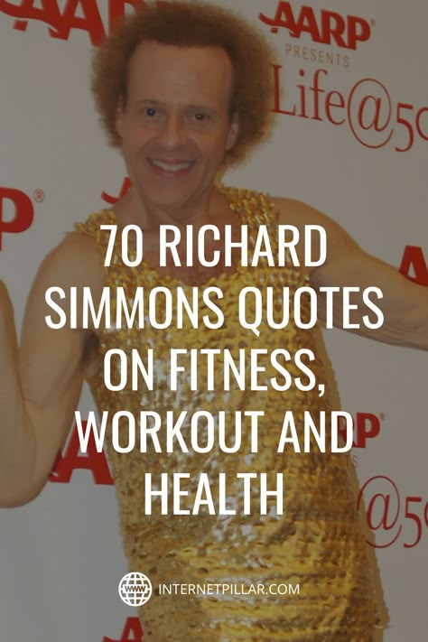 70 Richard Simmons Quotes on Fitness, Workout and Health - #quotes #bestquotes #dailyquotes #sayings #captions #famousquotes #deepquotes #powerfulquotes #lifequotes #inspiration #motivation #internetpillar Richard Simmons Workout, Richard Simmons, Gym Crush, Tired Of People, Fitness Experts, Best Motivational Quotes, New Orleans Louisiana, Motivational Speaker, Health Quotes