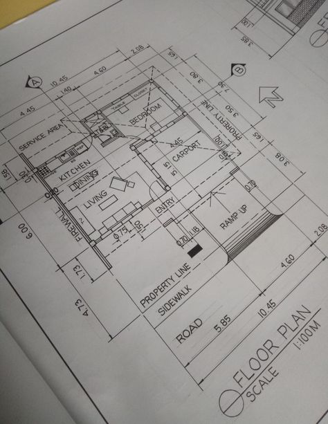 Floor Plan Scale 1:100, Architecture Sheets, Plan Wallpaper, Tower Painting, Floor Plan With Dimensions, Interior Design Portfolio Layout, Eiffel Tower Painting, Sketch Architecture, Architectural Scale