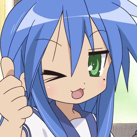 Konata Izumi, Sailor Fuku, Kawaii Core, Lucky Star, Anime Kawaii, An Anime, Blue Hair, Cute Icons, Anime Images