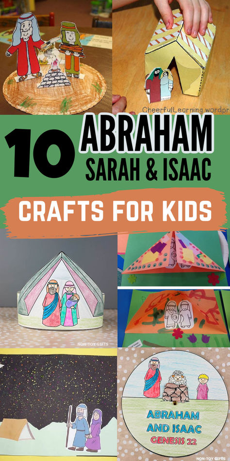 Teach a lesson on obedience with these 10 Abraham, Sarah and Isaac crafts for kids. Use paper plates or printable template to make these easy and engaging Bible story Abraham, Sarah and Isaac crafts for preschoolers, kindergarteners and elementary school age kids. Follow the step by step instructions for an easy crafting experience. Great for fine motor skills, these Bible preschool crafts are perfect for daycare or to make in the classroom Abraham’s Promise Craft, Call Of Abraham Craft, Sarah Laughed Bible Craft, Sarah And Abraham Craft For Kids, Abraham And Sarah Bible Lesson, Sarah Laughs Bible Craft, Abram Follows God Craft, Father Abraham Craft Sunday School, Story Of Joseph Crafts