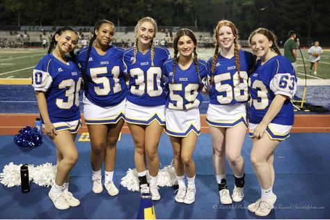 Cheer Football Jerseys, Fnl Fits, Cheer Jersey, Cheer Things, Cheer Poses, Football Cheer, Football Cheerleaders, Football Theme, Cheer Stunts