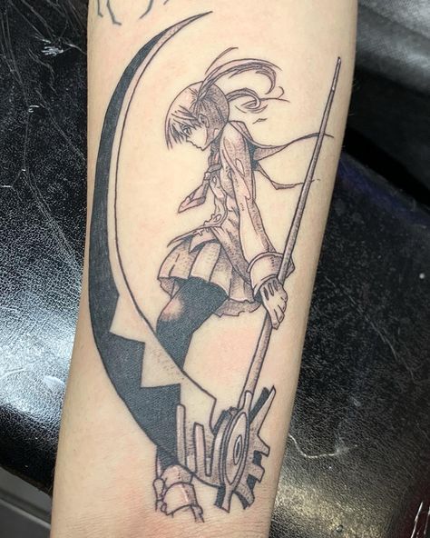 Maka Soul Eater Tattoo, Given Anime Tattoo, Cute Tattoos Anime, Anime Character Tattoo, Anime Back Tattoo, Cute Anime Tattoos, Cool Anime Tattoo Ideas, Matching Anime Tattoos, Cool Anime Tattoos