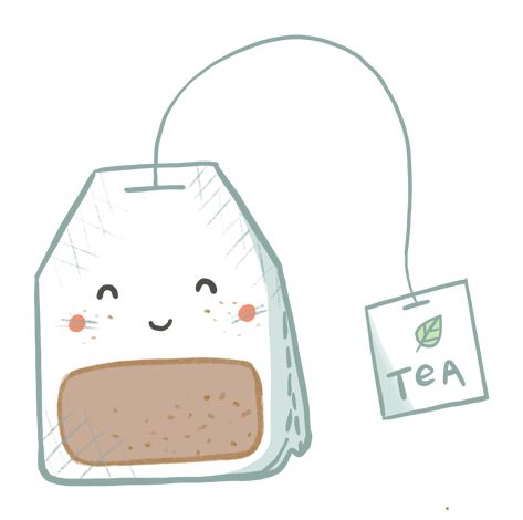 Teabag illustration designed as a sticker for my cafe sticker pack.  #cafe # coffee #tea #teabag #teaspoon #latte #relax #cupcake #bakery #sweet #latteart #etsy #sticker #stickers #colourful #colorful #cute #funny #gojiberry #gojiberrydesigns #gift #label #stickies #sticky #happy #cheerful #fun #bujo #bulletjournal #diary #deco #decoration #customise #printed #creative #handdrawn #illustration #procreate #sell #shop #present Teabag Illustration, Tea Puns, Gas Mask Art, Gift Label, Cupcake Bakery, Illustration Procreate, Embroidery Design Download, Abstract Iphone Wallpaper, Cafe Coffee