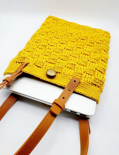 Crochet Laptop Sleeve Pattern, Crochet Laptop Case Pattern Free, Crochet Computer Case, Crochet Laptop Bag, Laptop Bag Pattern, Laptop Case Pattern, Crochet Laptop Sleeve, Diy Laptop Bag, Crochet Laptop Case