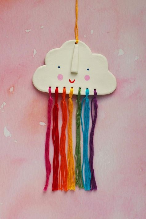 Air Dry Clay How To Use, Air Dry Clay Rainbow, Rainbow Clay Art, Kids Pottery Ideas, Ceramic Projects For Kids, Air Drying Clay Projects, Clay Kids Crafts, Ceramics For Kids, Kids Ceramics Projects