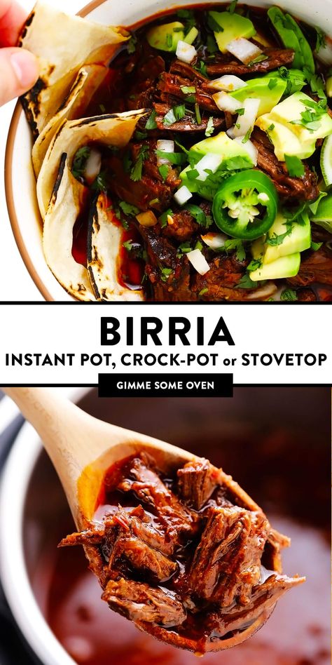 Easy Birria Recipe, Birria Recipe Mexican, Birria Quesatacos, Beef Stew Instant Pot, Mexican Beef Stew, Beef Birria Recipe, Birria Recipe, Stew Crockpot, Spicy Stew