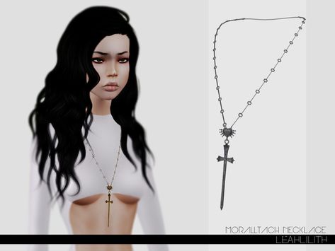 Sims 4 Cc Goth Necklace, Sims 4 Gothic Accessories, Sims 4 Goth Necklace, Sims 4 Cc Rosary, Sims 4 Goth Jewelry, Sims 3 Cc Accessories, Sims 4 Cross Necklace, Sims 4 Cc Jewelry Necklaces, Sims 4 Necklace Cc