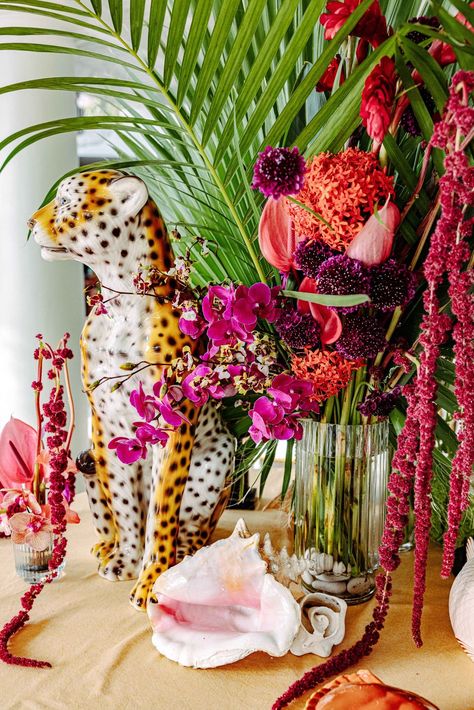 Jungle Floral Arrangements, Maeve Reilly, Mindy Weiss, Arrangement Floral, Grand Cayman, Banana Leaf, First Night, Got Married, Getting Married