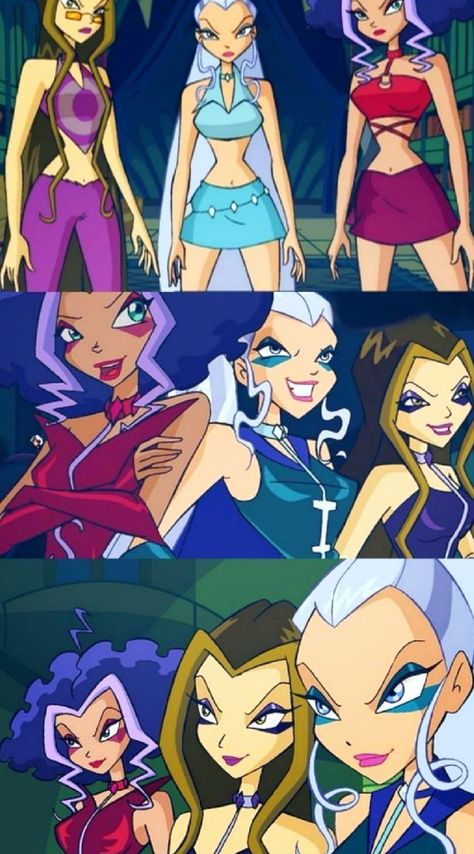 The Trix Winx Club, Trix Aesthetic, Trix Winx Club, Winx Wallpapers, Winx Club Wallpaper, Winx Trix, Winx Wallpaper, Hex Girls, Trio Halloween Costumes