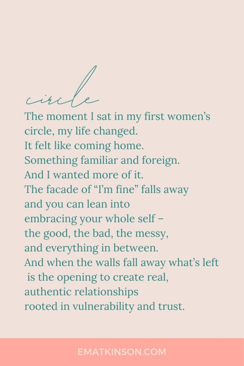 Women Gathering Quotes, Woman’s Circle, Women Circle Quotes, Women’s Circles, Women Circle Ideas, Women’s Circle, Womb Work, Womens Gathering, Circle Inspiration