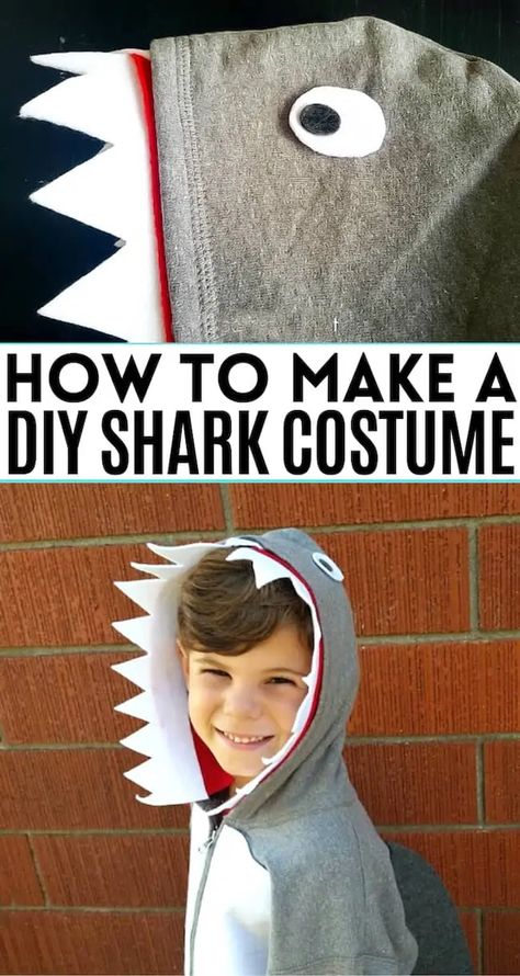 Diy Shark Costume, Shark Costume Kids, Diy Carnaval, Sea Creature Costume, Shark Halloween Costume, Shark Halloween, Sea Costume, Shark Costume, Fish Costume