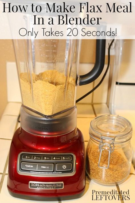 How to Make Flax Meal in a Blender: A quick and easy tutorial for making flax meal! Grind flax seeds in a blender to make your own flax meal or flax powder. Kitchen Conversions, Flax Meal, Flax Seed Recipes, Vitamix Recipes, Brown Spots Removal, Flax Seeds, 140 Pounds, Pinterest Party, Gone Forever