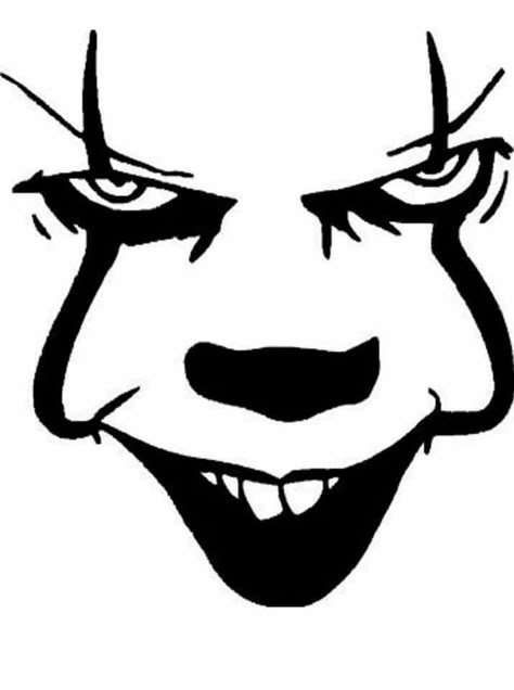 Pennywise Tattoo, Halloween Pumpkin Carving Stencils, Scary Drawings, Pennywise The Clown, Halloween Decals, Pumpkin Carvings Stencils, Cricut Halloween, Tattoo Stencil Outline, Pumpkin Stencil