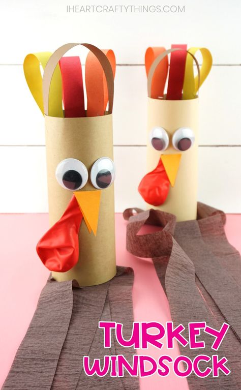 Turkey Headband Craft, Windsock Craft, Turkey Crafts Kids, Easy Diy Thanksgiving, Thanksgiving Crafts Preschool, Thanksgiving Crafts Diy, Easy Thanksgiving Crafts, Simple Thanksgiving, Thanksgiving Placemats