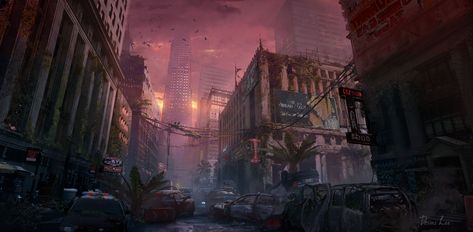 "abandoned city 01 02 03" by Devins Lee  Software used: Photoshop Magical Girl Apocalypse, City Concept Art, Abandoned City, Abandoned Cities, Sci Fi City, Writing Fantasy, City Background, Old Churches, The Apocalypse