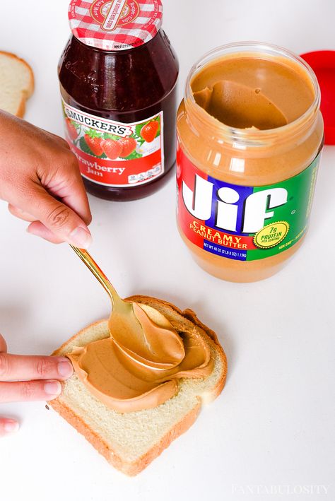 Spread the peanut butter on the bread with a SPOON instead of the knife so it doesn't rip the bread. Love this! #PBLove @smuckers @jifpeanutbutter #ad Kraft Peanut Butter, Broccolini Recipe, Peanut Butter Jelly Sandwich, Jif Peanut Butter, Peanut Butter And Jelly Sandwich, Peanut Butter Bread, Jelly Sandwich, Tummy Ache, Peanut Butter Sandwich