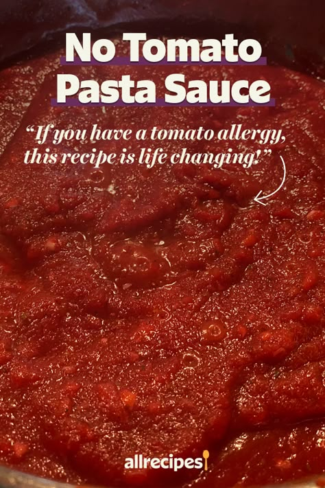 No Tomato Marinara Sauce, Red Sauce Without Tomatoes, No Tomatoes Recipes, Tomato Sauce Alternatives, Non Acidic Tomato Sauce, No Tomato Spaghetti Sauce, Tomato Free Sauce, Pasta With No Red Sauce, No Mato Sauce