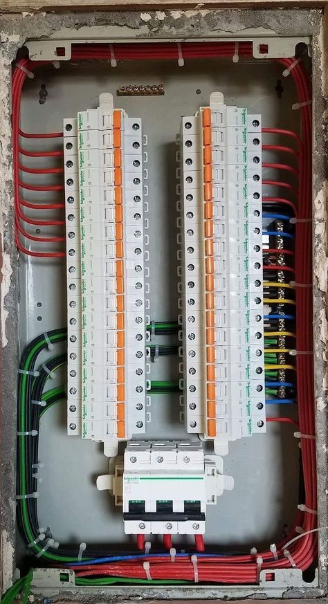 Electrical Panel Wiring, Wiring Electrical, Electrician Wiring, Electrical Engineering Projects, Basic Electrical Wiring, Bus Bar, Electric Panel, Home Electrical Wiring, Distribution Board