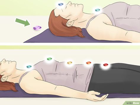 3 Ways to Use Chakra Stones - wikiHow How To Balance Chakras, Colon Problems, Balance Chakras, Best Healing Crystals, Magia Das Ervas, Bad Energy, Upper Back Pain, Memory Problems, Chronic Migraines