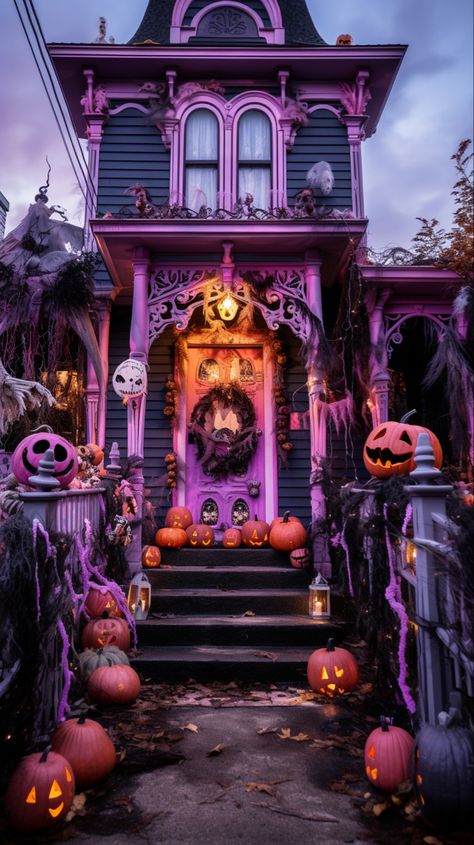 Halloween Queen, Spooky House, Halloween Porch Decorations, Halloween Porch, Halloween Haunted Houses, Theme Halloween, Halloween Lights, Halloween 2024, Halloween Stuff