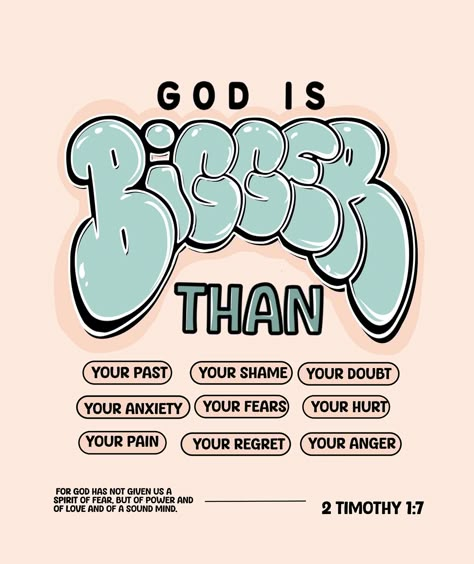 My God Is Bigger Than My Problems, Christian Graffiti, My God Is Bigger, God Is Bigger Than, God Is Bigger, Christian Graphics, Bible Quotes Images, God And Jesus, Bible Notes