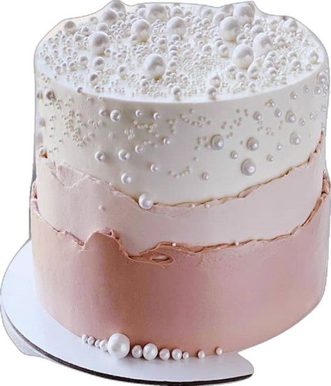 21st Bday Cake, Pearl Wedding Cake, Wedding Cake Pearls, 21st Birthday Cakes, Bday Cake, Pearl Wedding, Buttercream Cake, 21st Birthday, Vanilla Cake