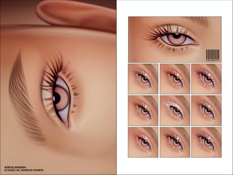 Egyptian Eyeliner, Double Eyelashes, Sims 4 Makeup, Mod Makeup, Classic Eyeliner, Glossy Eyeshadow, Pastel Eyeshadow, The Sims 4 Skin, Makeup Cc