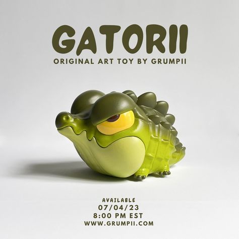 Grumpii | Hello everyone! Gatorii will be available on July 4th, at 8:00 PM EST on www.grumpii.com. The link is in the bio quantity: 20… | Instagram Art Toys Design Ideas, Dinosaur Dragon, Toys Design, Art Toys Design, Vinyl Art Toys, Alligator Crocodile, Welcome To My House, Toy Design, Toy Art