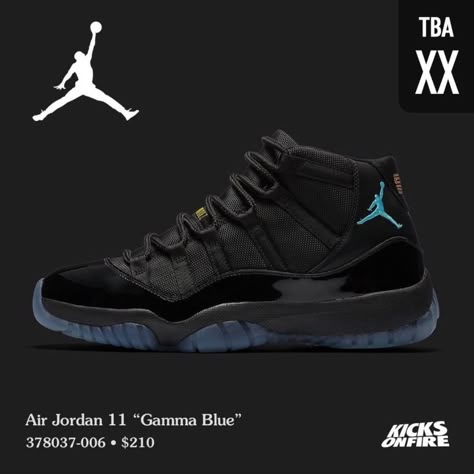 Air Jordan 11 Black, Jordan 11 Gamma Blue, Air Jordan Basketball Shoes, Jordan Basketball Shoes, Jordan Shoes Retro, All Nike Shoes, Shoes Sneakers Jordans, Couple Shoes, Nike Force