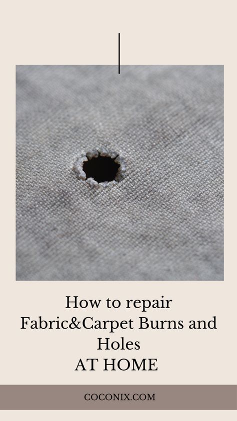 The easy way to repair any damage to your fabric accessories and carpet. Check out this video step-by-step guide that will guide through the entire repair! Patching Holes In Furniture Fabric, Embroidery Hole Repair Furniture, Repair Upholstery Tear, Carpet Patch Repair, How To Repair Carpet Holes, Carpet Repair, Repair Videos, Car Upholstery, Diy Repair