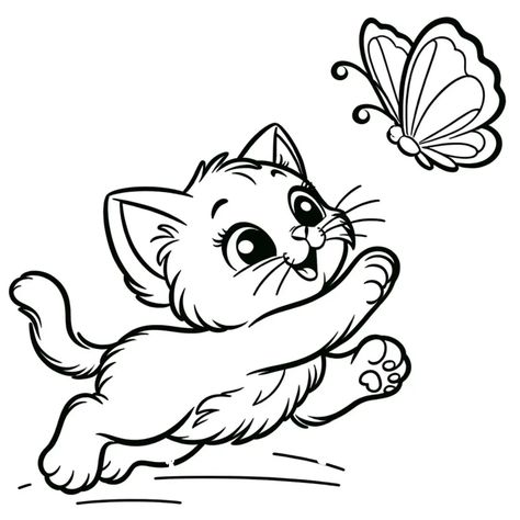 Coloriage Chat à imprimer - 46 Dessins de Chat gratuits à colorier Coloring Pictures Of Animals, Cradle To The Grave, Barbie Coloring Pages, Beautiful Sketches, The Cradle, Cat Coloring Page, Easy Coloring Pages, Easy Drawings Sketches, Cartoon Coloring Pages