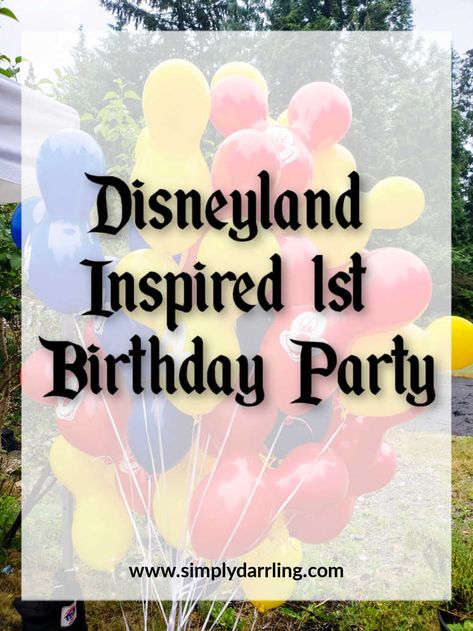 Bring the magic to life with this Disneyland inspired birthday party! All the ideas (and sources) needed for food, decor, and party favors! This post focuses on a 1st birthday, but could easily be used for any age (even adults)! Disneyworld 1st Birthday, Theme Park Birthday Party Ideas, Disneyland Party Activities, Disney Theme Birthday Party For Boys, Disney First Birthday Party, Magic Kingdom Birthday Party, Disney 1st Birthday Boy, Disneyland Themed Birthday Party, Disneyland First Birthday