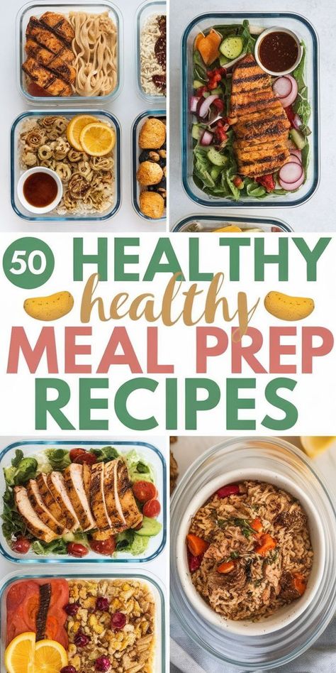 Try 50 healthy meal prep recipes for breakfast, lunch, and dinner! With protein-rich options and simple meal prep ideas, these recipes are perfect for meal planning.
 ... less Nutritional Meal Prep Ideas, Breakfast And Lunch Meal Prep Healthy, Meal Prep Recipes To Lower Cholesterol, Healthy Lunch And Dinner Meal Prep, Paleo Prep Meals For The Week, Quick Healthy Meal Prep Lunch Ideas, Non Boring Meal Prep, Mealprep Chicken Recipes, Health Meal Prep Ideas Lunches