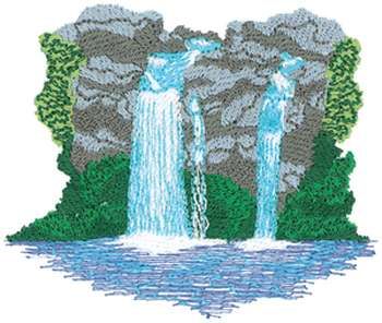 Embroidery Waterfall, Waterfall Embroidery, Embroidery Hoop Wall Art, Pattern Coloring Pages, Embroidery Ideas, Guest Towels, Embroidery Inspiration, Needle And Thread, Embroidery Hoop