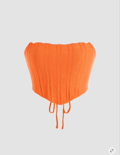 Knit Corset Top, Bustier Outfit, Knit Corset, Orange Crop Top, Outfit Png, Orange Outfit, Classy Photography, Fame Dr, Orange Top