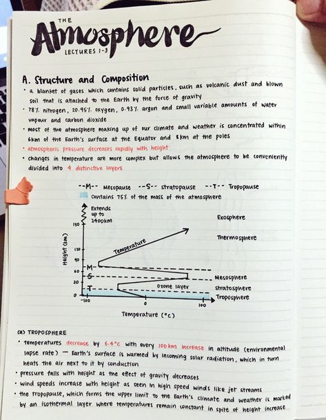 The Atmosphere Notes Astronomy Study Notes, Meteorology Notes, Meteorologist Aesthetic, Geography Notes Aesthetic, Meteorology Aesthetic, Astronomy Notes, Kate Carter, Exam Mood, College Notes