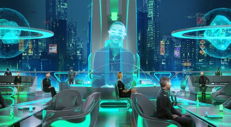 VeeamOn Virtual on Behance Futuristic Architecture Future City, Virtual City, Neutron Star, Cyberpunk City, Green City, Workspace Design, Futuristic City, Future City, Adobe After Effects