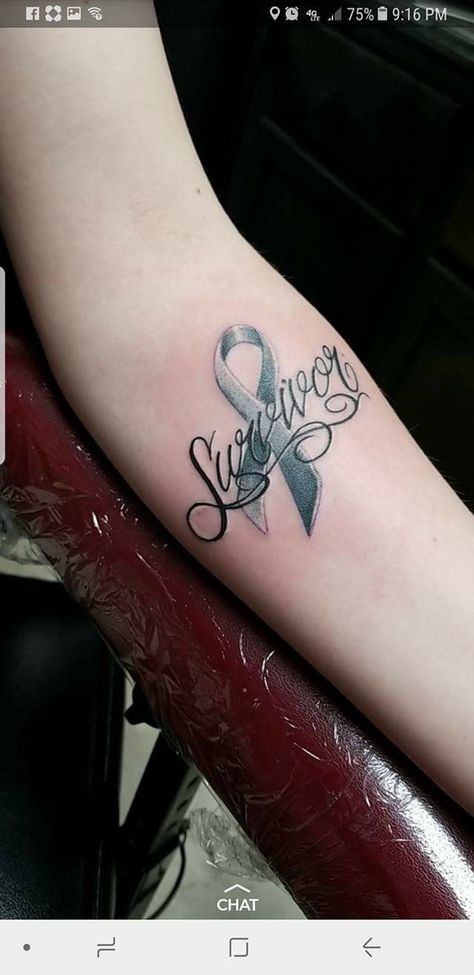 My Brain tumor awareness tattoo... And I love it!!! Brain Anerusym Tattoo, Neuroendocrine Tumor Tattoo, Brain Tumour Quotes, Tbi Tattoo Ideas, Tumor Tattoo, Lymphoma Tattoo, Buffalo Tattoo, Tattoo Healing, Side Wrist Tattoos