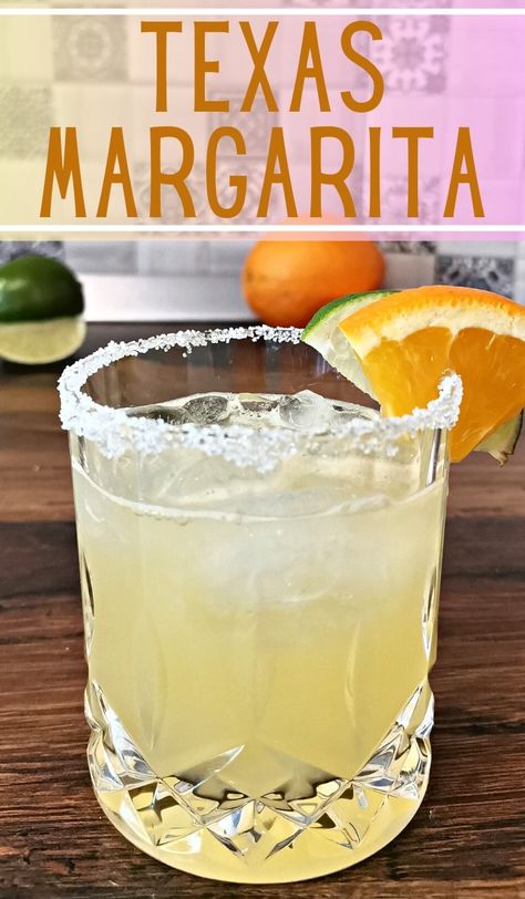 Texas Margarita Cocktail Recipe - Foodiosity Restaurant Margarita Recipe, Cowboy Margarita Recipe, Cowboy Margarita, Don Julio Margarita Recipe, Margarita Rimmer Recipe, Award Winning Margarita Recipe, Texas Margarita, Wine Drinks Recipes, Best Margarita Recipe On The Rocks