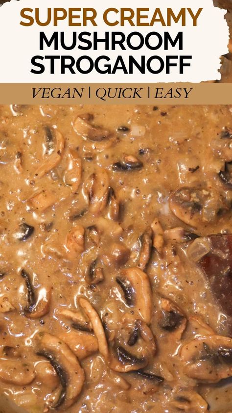 Vegan Mushroom Sauce, Meaty Mushrooms, Vegan Stroganoff, Vegan Weeknight Meals, Mushroom Stroganoff Recipe, Vegan Mushroom Stroganoff, Vegan Beef, Vegan Dinner Recipes Easy, Fresh Eats